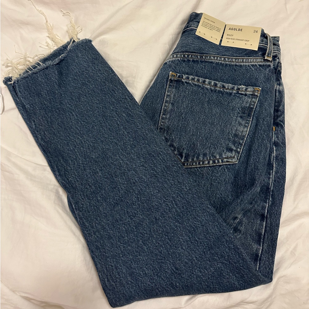 RILEY HIGH RISE STRAIGHT CROP IN SPHERE, SIZE 24